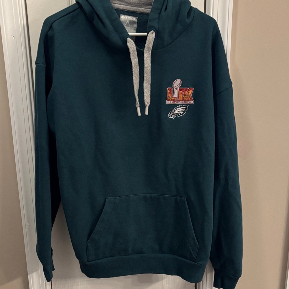 Antigua Teal Green Philadelphia Eagles Super Bowl LIX Hoodie